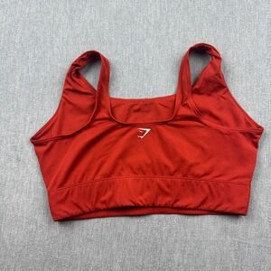 Gymshark Sports Bra Womens XL Orange Unpadded Stretch‎ Yoga Gym Activewear Train